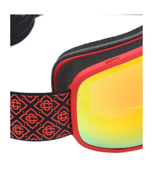 Casablanca Yellow Monogram-Strap Ski Goggles for men