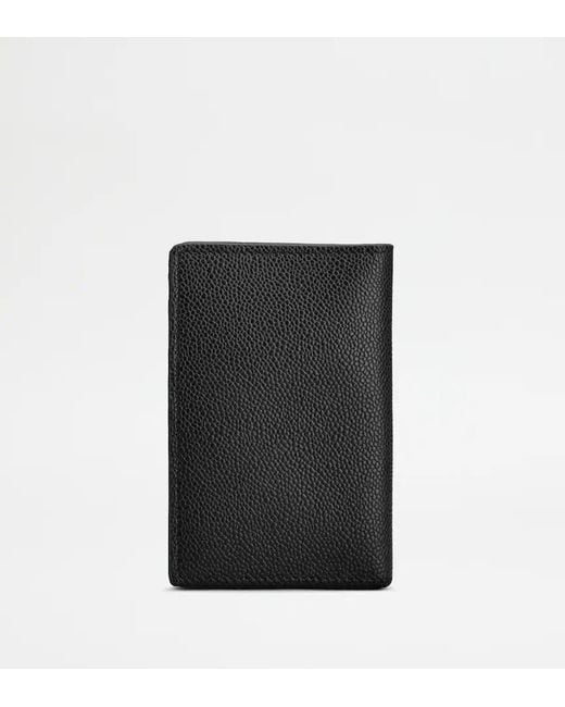 Tod's Black Leather Card Holder for men