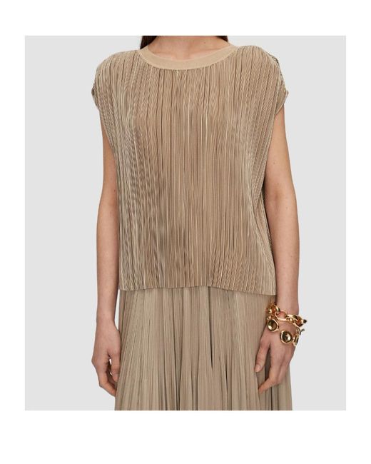 Joseph Natural Cedre Pleated Top