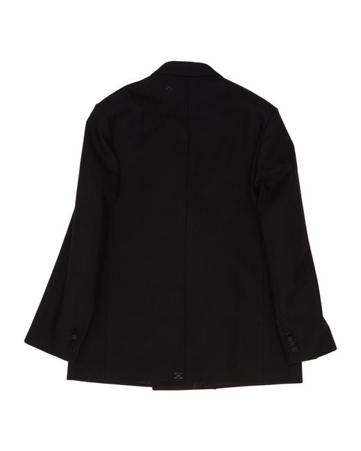 Dries Van Noten Black Double-Breasted Jacket for men
