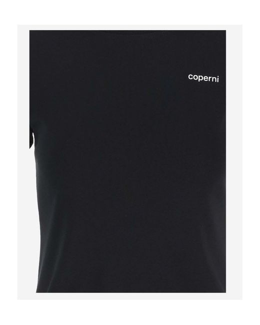 Coperni Black Logo Printed Slim Fit T-Shirt