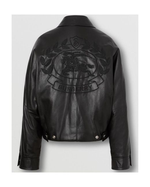 Burberry Black Equestrian Knight Buttoned Jacket