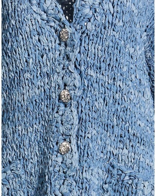 Ganni Blue Long Sleeves Cardigan
