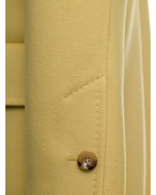 Max Mara Yellow Wool-Blended Coat