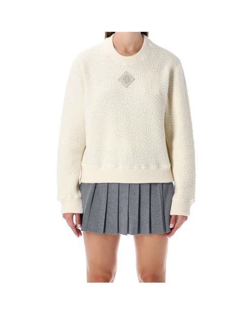 Casablanca White Crew Neck Long Sleeved Jumper