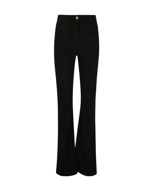 Elisabetta Franchi Black Bell-Bottom Jeans