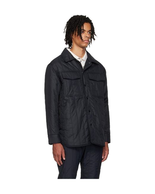 Canada Goose Blue Lapel Quilted Casual Jacket for men