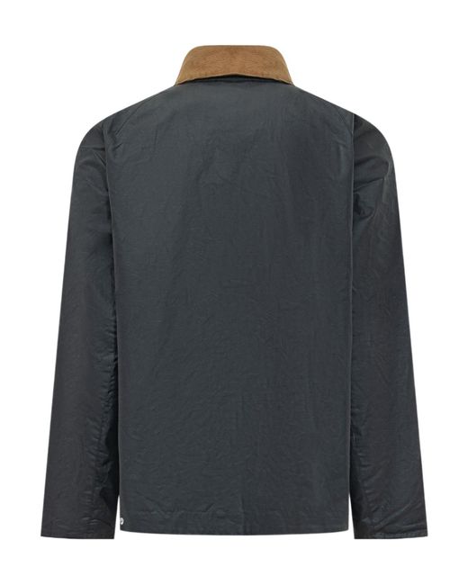 Barbour Black Collared Button-Up Jacket for men