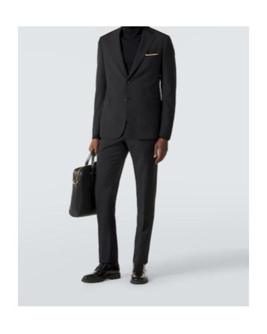 Brioni Black Wool And Mohair Suit for men