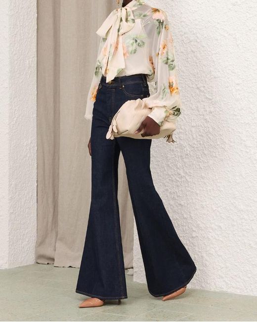 Zimmermann Natural Carousel Burnout Blouse