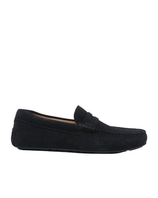 Boss Black Suede Loafers for men