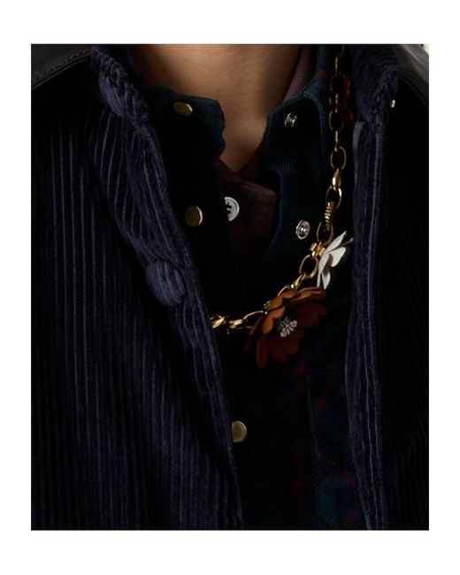 Miu Miu Blue Corduroy Down Jacket