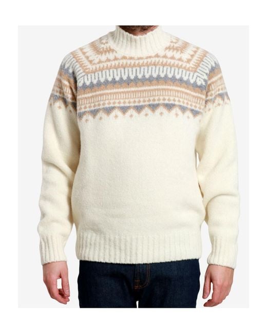 Gran Sasso White Turtleneck Sweater for men