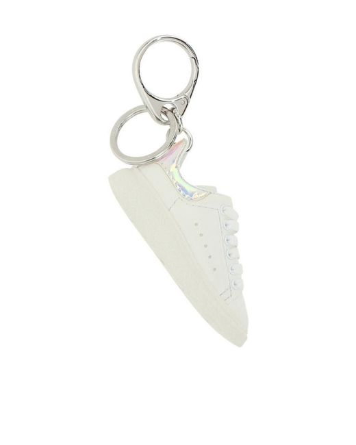 McQueen White Sneaker Charm Key Ring for men