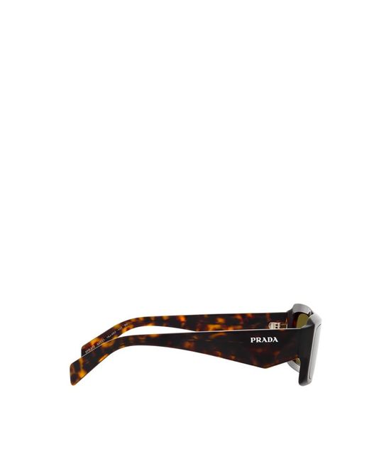 Prada Green Eyewear Rectangle Frame Sunglasses for men