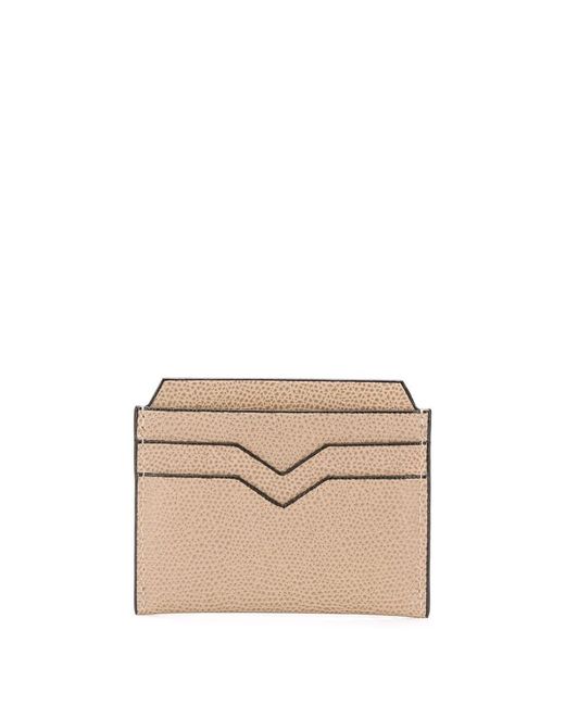 Valextra Metallic V-Shaped Lacquered Edge Cardholder