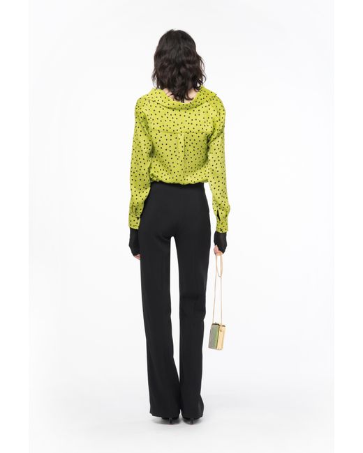 Pinko Black Flared Full Milano Trousers