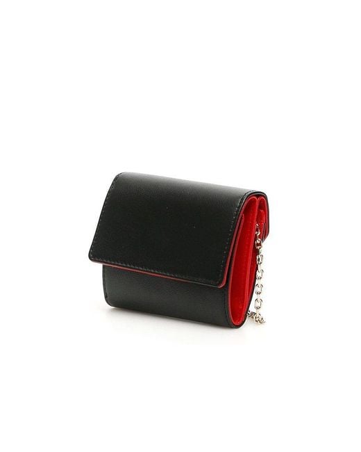 Roger Vivier Black Buckle Chain-Link Wallet
