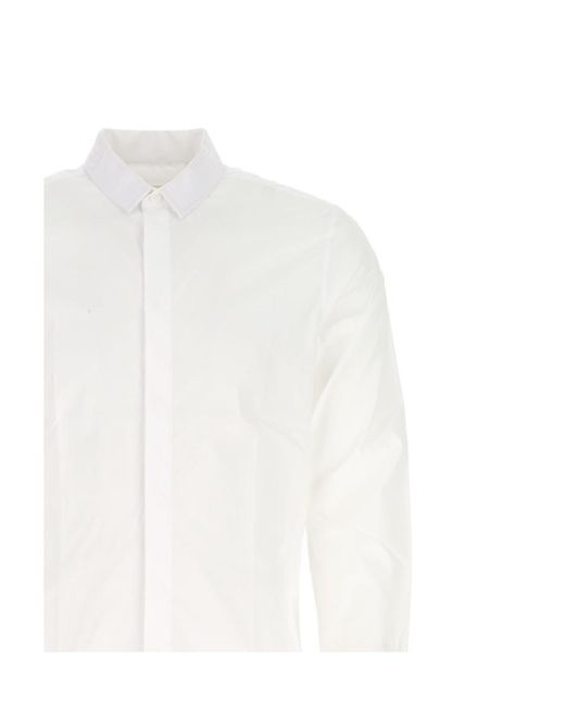 Givenchy White 4G Logo-Embroidered Tuxedo Shirt for men