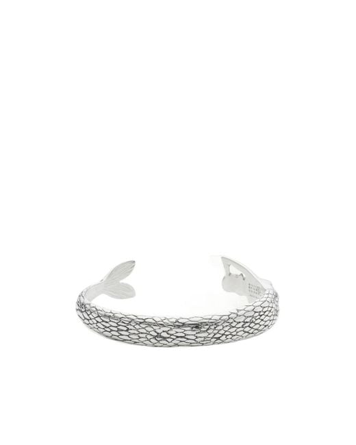 MM6 by Maison Margiela White Mermaid Cuff Bracelet for men