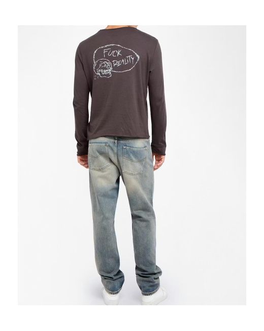 Zadig & Voltaire Brown Monsatir Henley Button-Detail T-Shirt for men