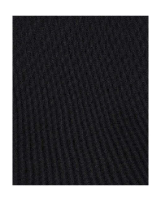 Dries Van Noten Black Round-Collar Long-Sleeve Hoodie for men
