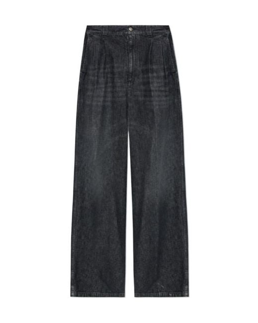 Maison Margiela Gray Elasticated Waistband Wide-Leg Jeans for men