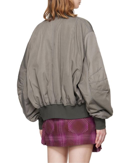 The Attico Gray The Anja Bomber Jacket