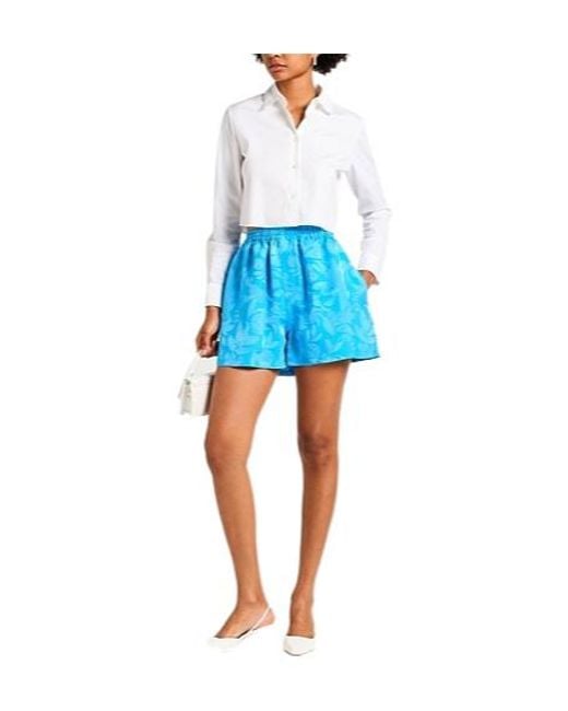 Balenciaga Blue Patterned Shorts
