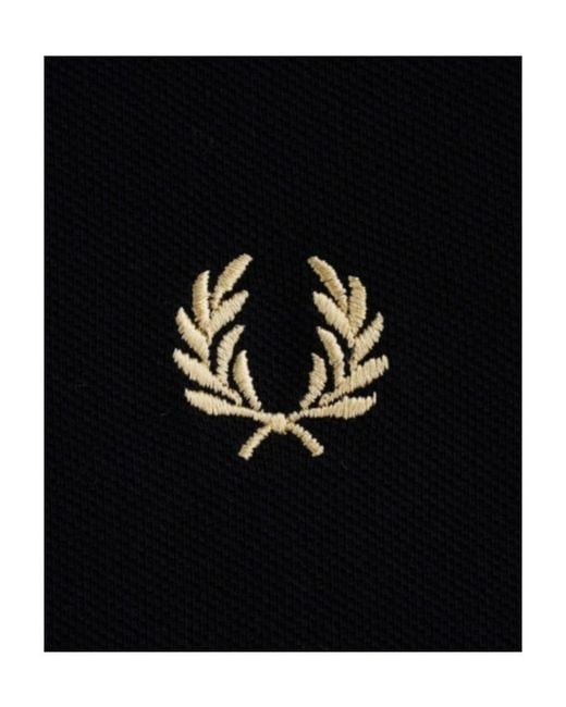 Fred Perry Black M3 Piqué Polo Shirt for men