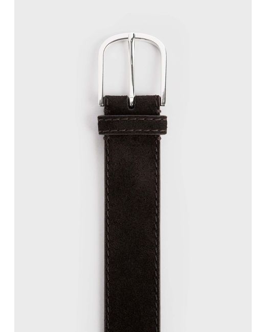 Totême White Suede Buckle Belt for men