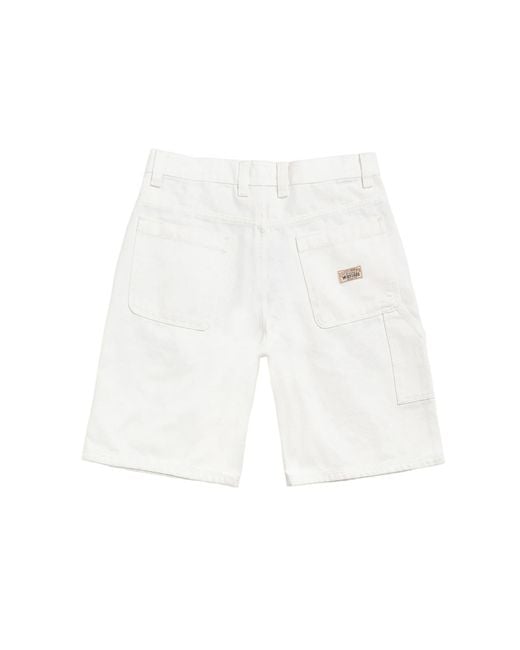 Stussy White Multi-Pocket Shorts for men