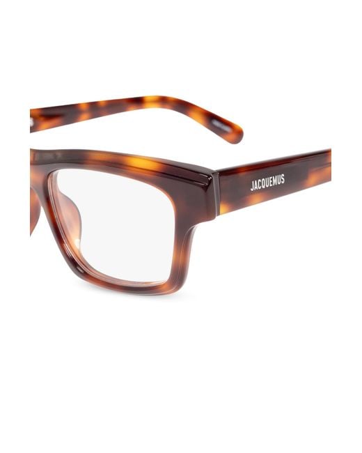 Jacquemus White Rectangle Frame Glasses for men