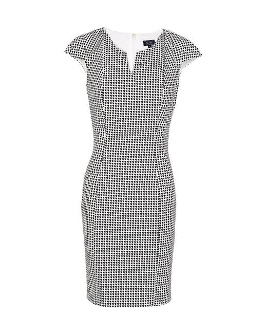 Armani Jeans Gray Printed Slim Dress
