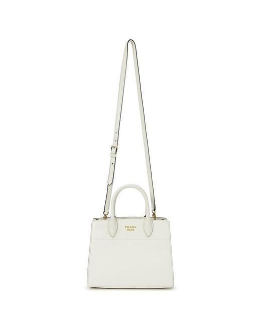 Prada White Logo Handbag