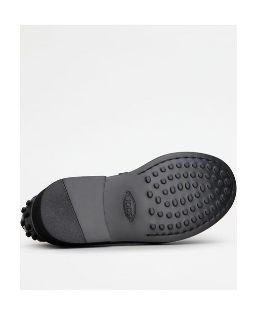 Tod's Black Penny-Slot Round Toe Loafers