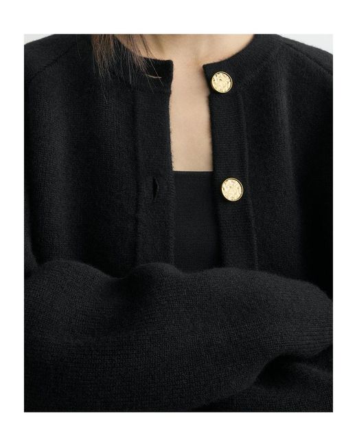 Totême Black Totême Buttoned Knitted Cardigan