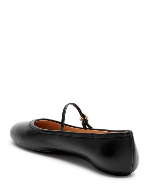 Gianvito Rossi Black Leather Ballet Flats
