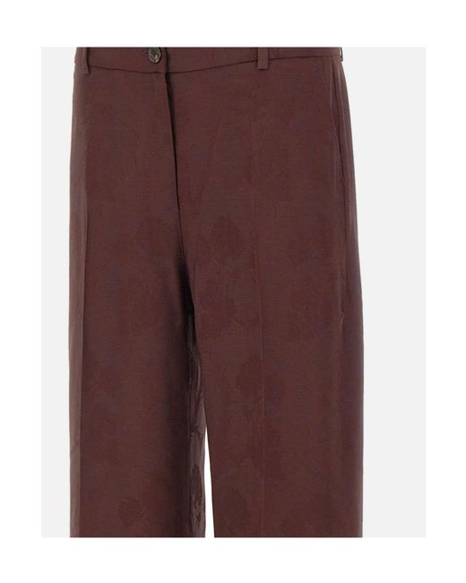 Etro Purple Straight-Leg Trousers