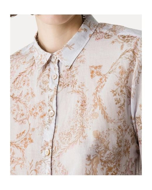 Forte_forte White Floral Print Voile Shirt