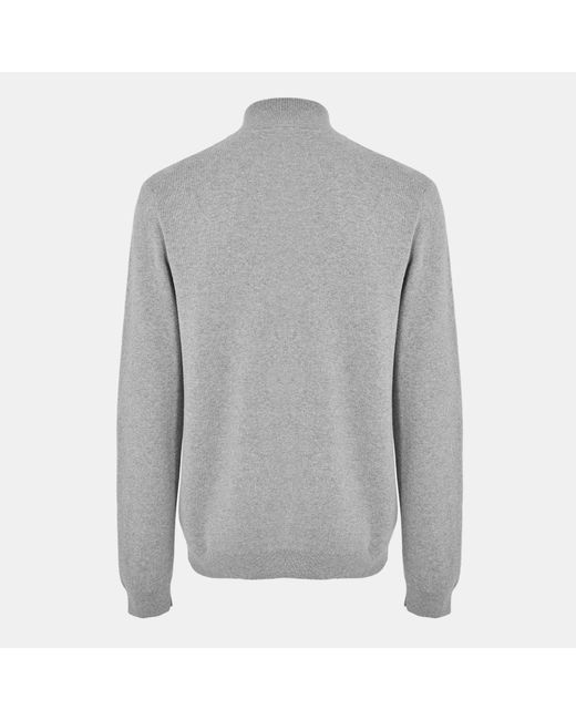 Boss Gray Zightek Lined Knitwear Hoodie for men