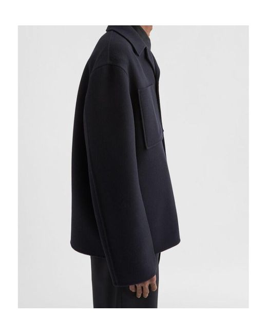 Jil Sander Blue Buttoned Shirt Jacket for men