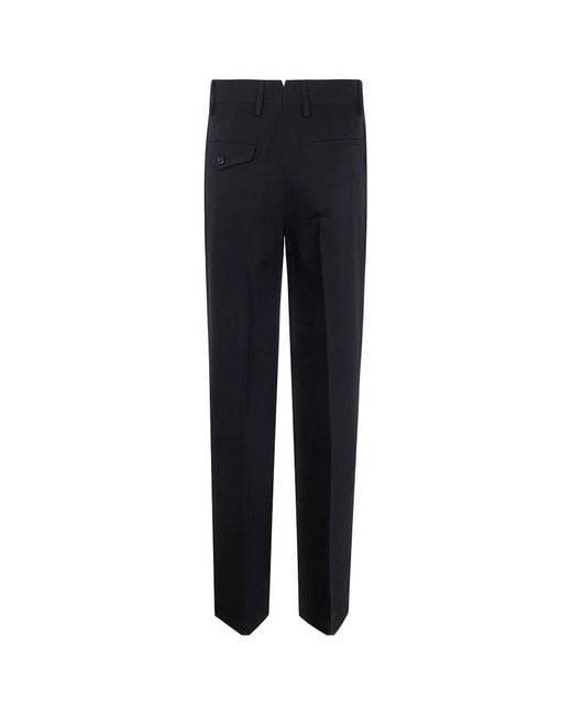 Ann Demeulemeester Blue Belt-Loop Casual Pants