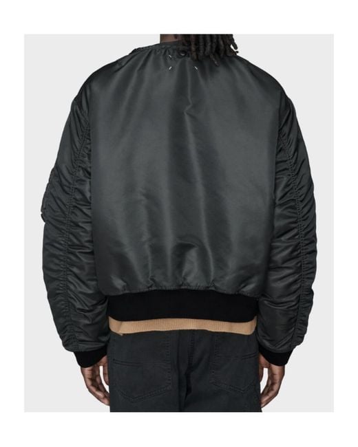 Maison Margiela Black Reversible Bomber Jacket for men