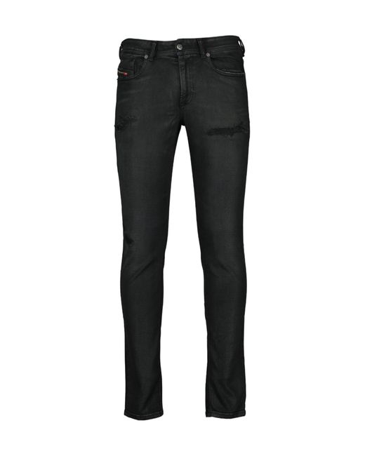DIESEL Black Sleenker 1979 Distressed Jeans for men