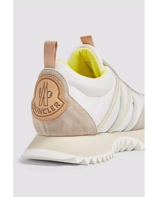 Moncler White Pacey Lace-Up Trainers