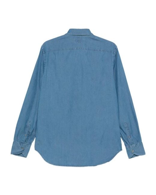 Canali Blue Button-Up Shirt for men
