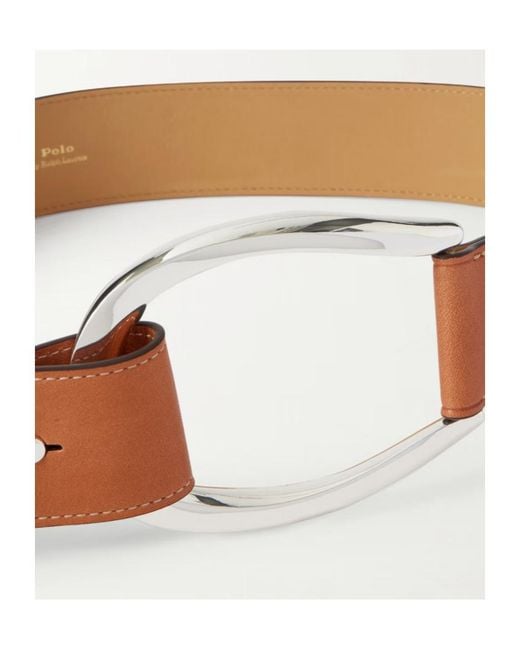 Polo Ralph Lauren Brown Sculpted Buckle Belt