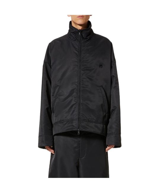 Valentino Black Stud Detailed Zip-Up Jacket for men