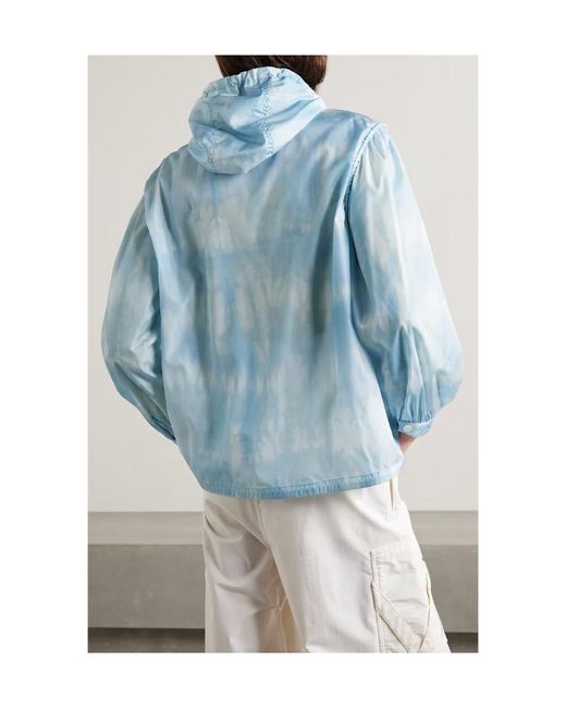 Moncler Blue Printed Hooded Jacket